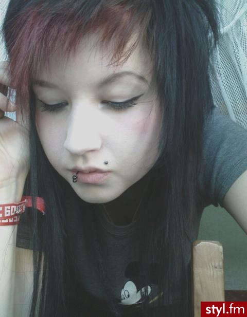 EMO Alternatywne Średnie Fryzury