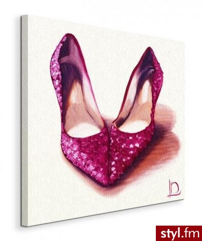 Botki Rubinowe Serce Obraz Na Płótnie WDC42159 - Botki Buty Moda