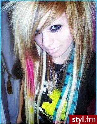 EMO Alternatywne Średnie Fryzury