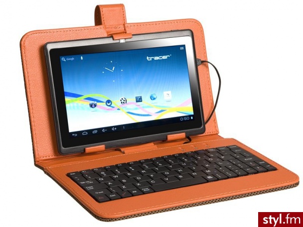 TRACER ETUI NA TABLET 7 '' WALKER POMARAŃCZOWY KLAWIATURA MICRO USB (TRATOR43699) - Portfele i etui Dodatki Moda
