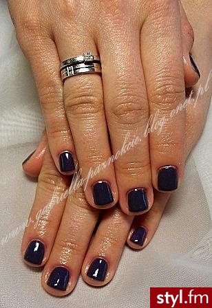 manicure hybrydowy - Kwadratowe Naturalne Paznokcie