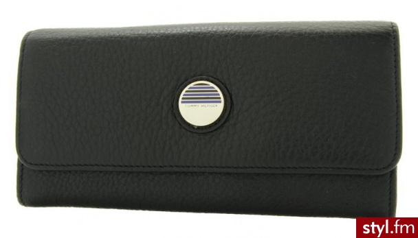 Tommy Hilfiger PORTFEL CASSIE E/W LARGE BLACK - Portfele i etui Dodatki Moda