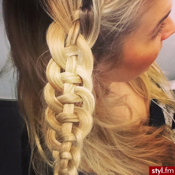 Blond Warkocze Proste Na co dzień Długie Fryzury