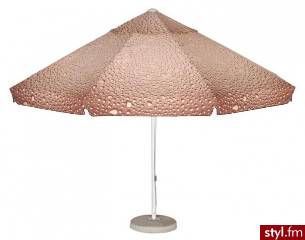 Litex Parasol Okrągły o Średnicy 4m Bąbelki Capuccino Komplet z Podstawą - Parasole Dodatki Moda