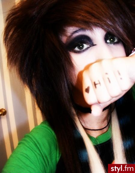 EMO Alternatywne Średnie Fryzury
