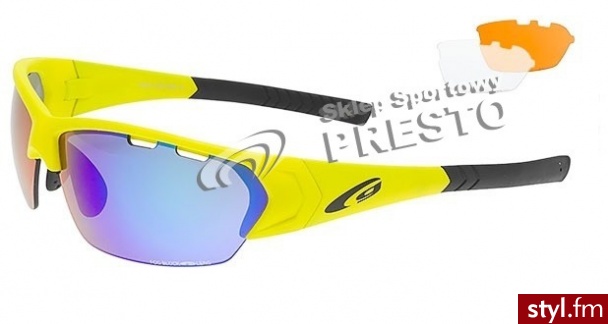 Goggle Okulary sportowe z wymiennymi szybami T428 nano yellow - Okulary Dodatki Moda