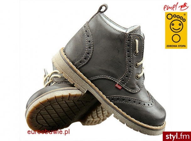 EMEL Obuwie Dziecięce Półbuty wysokie EM-1734-D Brązowy - Półbuty Buty Moda