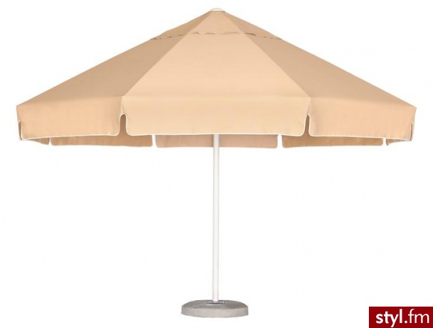 Litex Parasol Okrągły o Średnicy 4m Taupe Komplet z Podstawą - Parasole Dodatki Moda