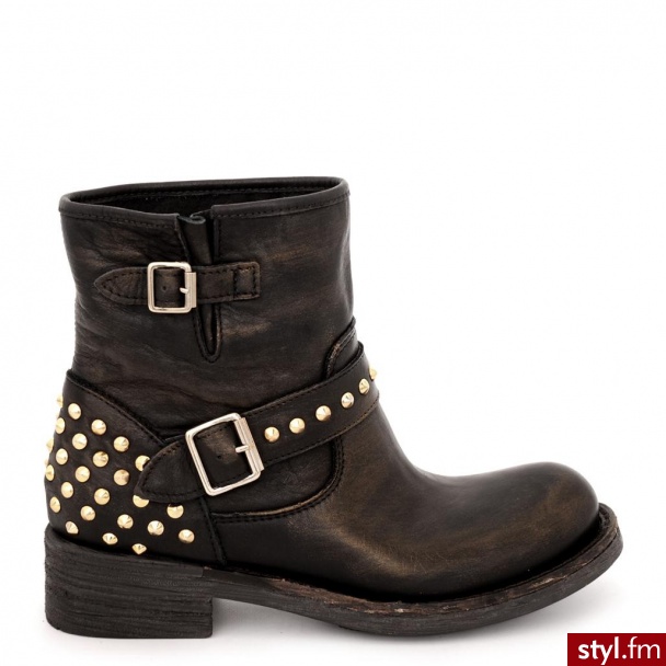 Venezia BOTKI 2013 NER-ORO - Botki Buty Moda
