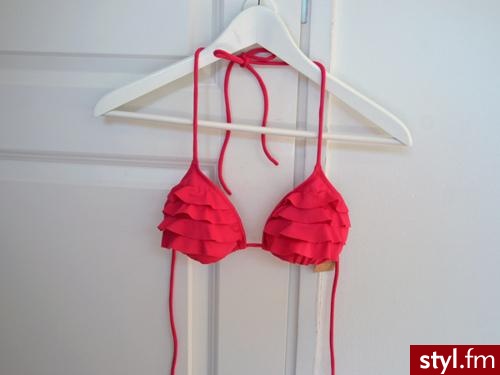 Czerwone bikini - Na plażę Bielizna Moda