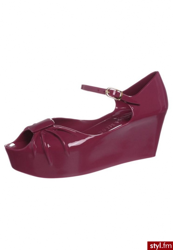 KARTELL SANDAŁY NA KOTURNIE CZERWONY (Superbow) - Koturny Buty Moda
