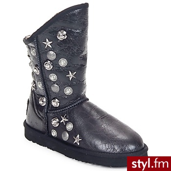 Australia Luxe BUTY ANGEL SHORT DISTRESSED Black - Kozaki Buty Moda