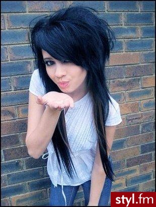 EMO Alternatywne Średnie Fryzury