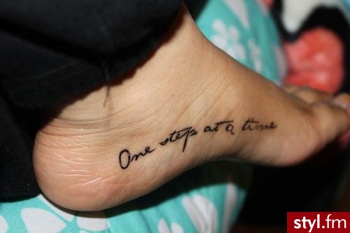 One step at a time - Tatuaże