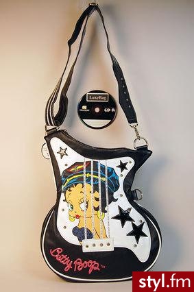 torba w kształcie gitary z wizerunkiem sexownej Betty Boop - 29.90$ - Pozostałe Torebki Moda
