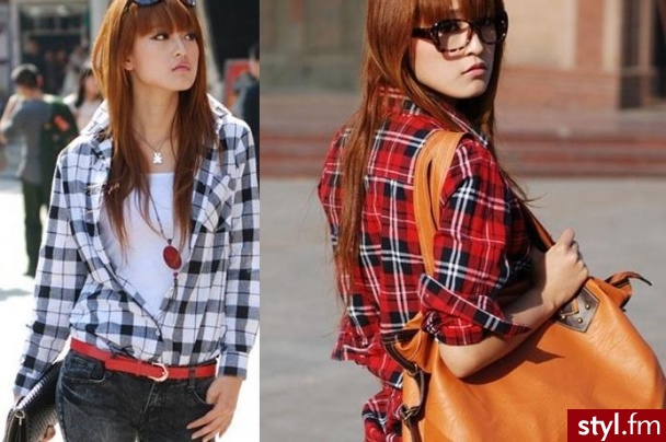 Koszula w kratę. http://allegro.pl/92824-niebanalna-koszula-w-kratke-japan-style-i1300661411.html - Pozostałe Ciuchy Moda