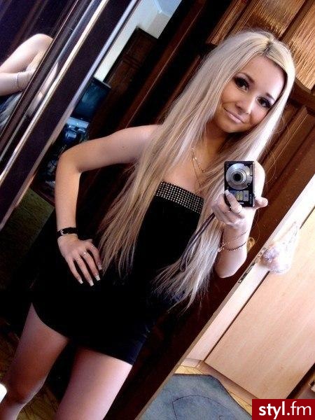 Blond Rozpuszczone Proste Na co dzień Długie Fryzury