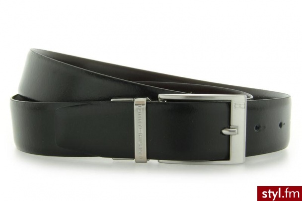 Tommy Hilfiger GIFT BOX REVERSIBLE BLACK DARK BROWN - Paski Dodatki Moda