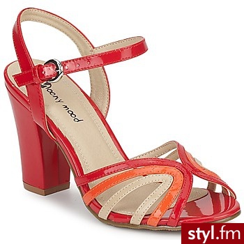 Moony Mood Sandały COLDA Red / KORAL - Sandały Buty Moda