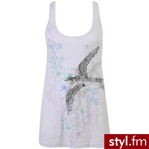 Sketched Bird Tank - Forever21 - Polyvore. Pobrano ze strony: http://www.polyvore.com/sketched_bird_tank/thing?id=15872550 - Pozostałe Ciuchy Moda