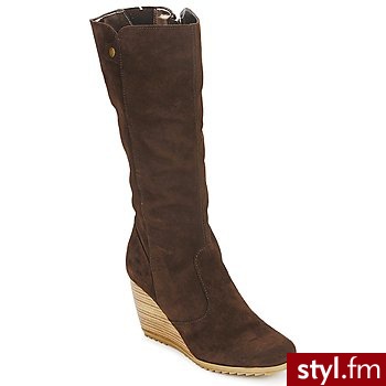 Esprit BUTY TAYLA WEDGE BOO T MOKA - Kozaki Buty Moda