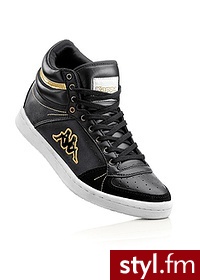 Bonprix Półbuty sportowe czarno-złoty 972192_22080 - Koturny Buty Moda