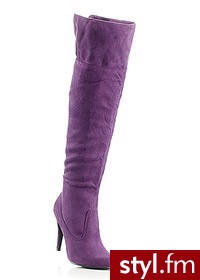 Bonprix Kozaki za kolano lila 962524_25190 - Kozaki Buty Moda