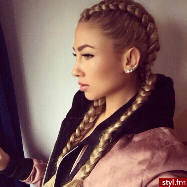 Blond Warkocze Proste Na co dzień Długie Fryzury