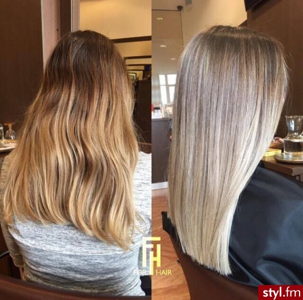 ashblond z Olaplex http://forhairsobieski.pl/ salon FOR HAIR - Blond Rozpuszczone Proste Na co dzień Długie Fryzury