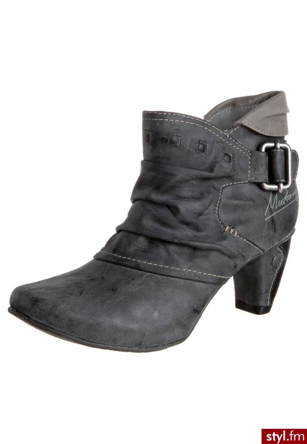 Mustang Botki do kostki szary - Botki Buty Moda