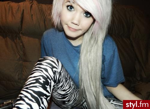 Blond EMO Alternatywne Długie Fryzury