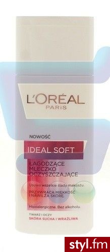 LOREAL Ideal Soft Łagodzące mleczko Oczyszczające Hipoalergiczny 200 ml - Emu Buty Moda
