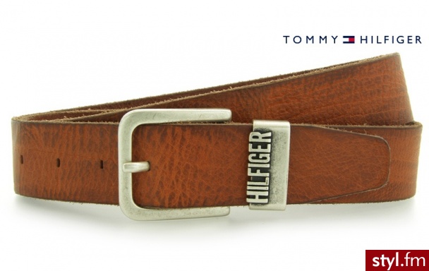 TOMMY HILFIGER Imagine Belt Tan - Paski Dodatki Moda