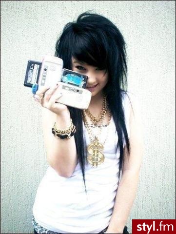 EMO Alternatywne Średnie Fryzury