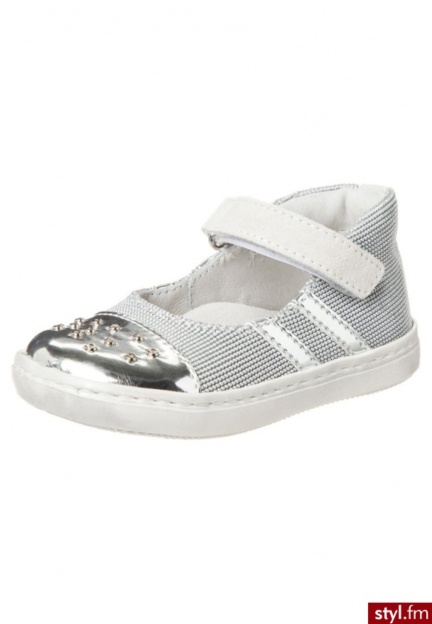 Gattino Baleriny z zapięciem srebrny (G1761/132) - Balerinki Buty Moda