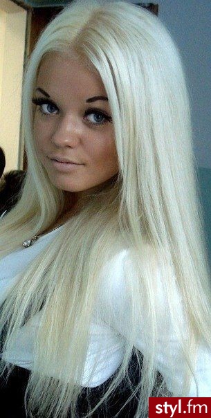 Blond Rozpuszczone Proste Na co dzień Długie Fryzury