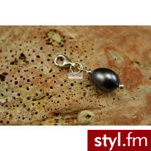 Pearl Line zawieszka Charms z czarnej perły typu  Rice - Wisiorki Biżuteria Moda