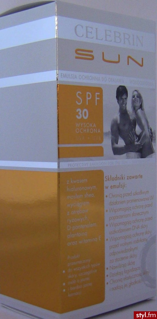 CELEBRIN SUN Emulsja do opalania ochronna SPF30 opalanie 150 ml - Emu Buty Moda