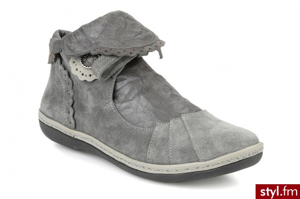 Dkode PÓŁBUTY I BOTKI G2 TOILE W BY DKODE (Szary) - Botki Buty Moda