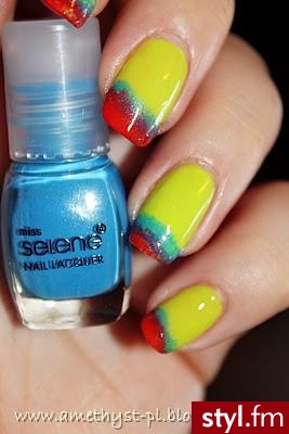 Gradient nails<br>http://amethyst-pl.blogspot.com/ - Kwadratowe Naturalne Paznokcie