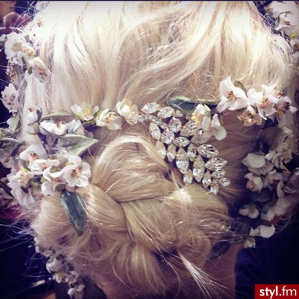 Blond Upięcie Proste Wieczorowe Długie Fryzury