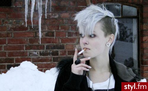 Blond Punk Rock Alternatywne Krótkie Fryzury