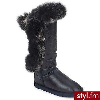 Australia Luxe Buty NORDIC ANGEL TALL DISTRESSED NAVY - Kozaki Buty Moda