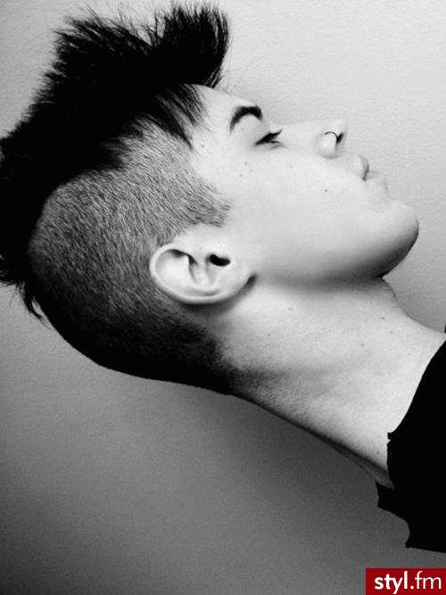 Czarne Punk Rock Alternatywne Krótkie Męskie Fryzury