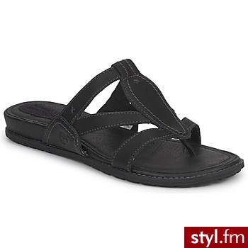 Timberland Japonki EK KENNEBUNK LEATHER THONG CzARNY - Klapki Buty Moda