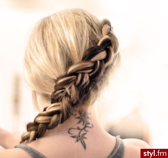 Blond Warkocze Proste Na co dzień Długie Fryzury