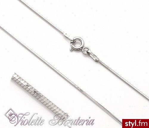 Violette  Srebrny Łańcuszek Linka 6-kątna dł.45cm nr.4122 - Łańcuszki Biżuteria Moda