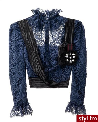 koronkowa bluzeczka z broszką Dolce & Gabbana 1.045$ - Pozostałe Ciuchy Moda