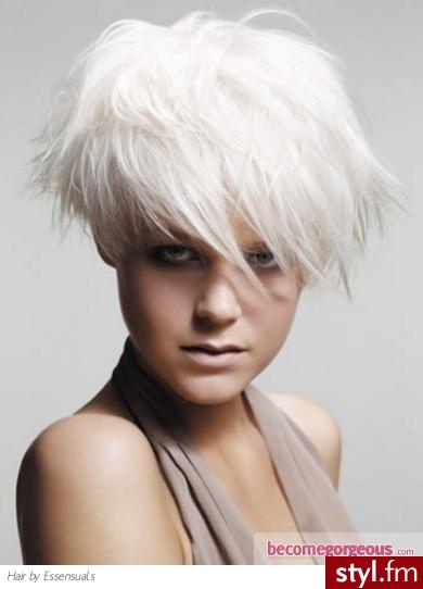 Blond Rozpuszczone Proste z grzywką Na co dzień Krótkie Fryzury