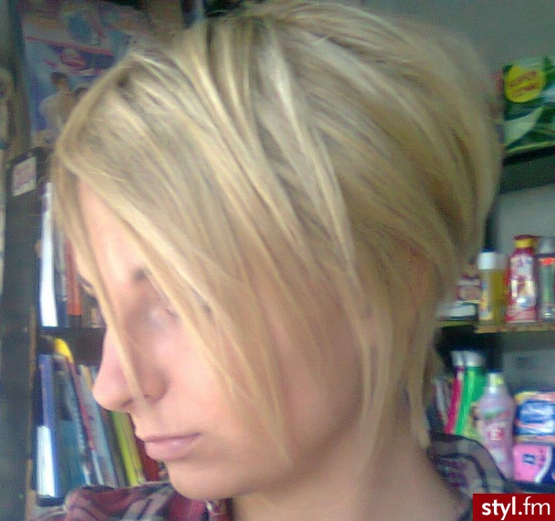 Blond Rozpuszczone Proste Na co dzień Krótkie Fryzury